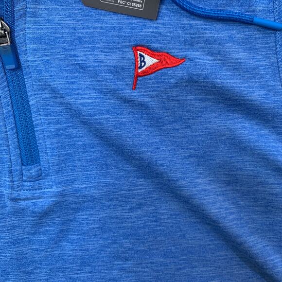 Antigua Sweatshirt Mens Small Aqua Blue Evening Spikes 2 Baruffa Hooded Pullover - Picture 6 of 14